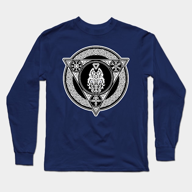 Fox Mystic Zodiac Viking Design Long Sleeve T-Shirt by BE MY GUEST MARKETING LLC